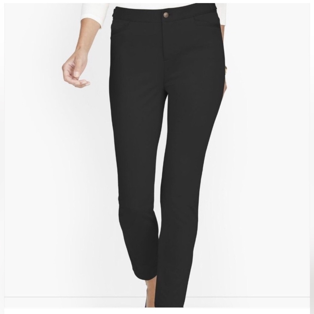 Talbots Lexington Pant Skinny Ankle Length Black Dress Pants Trouser Womens 14
